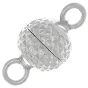 Cierre de bola de diamante magnético de 6,5 mm - Plata de ley 925 x1