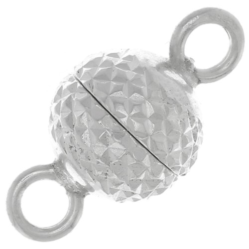 Cierre de bola de diamante magnético de 6,5 mm - Plata de ley 925 x1
