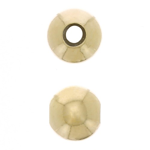 Cuenta pasante de 6 mm con un agujero de 2 mm - Plata 925 Dorado oro fino x1