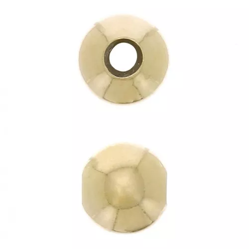 Cuenta pasante de 6 mm con un agujero de 2 mm - Plata 925 Dorado oro fino x1