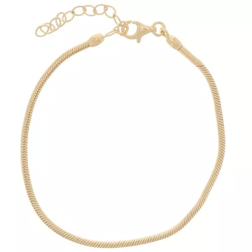 Pulsera de malla de serpentina de 1,9 mm - Plata de ley 925 dorada x16 cm