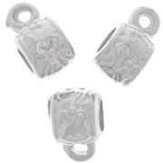 Bolas metal con enganche para dijes  6x7 mm Rodio x4|raw }}