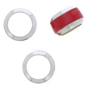 Cuenta arandela 6x3,8 mm agujero grande borde de color - Plata 925 - Rouge x1|raw }}