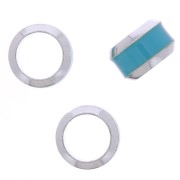 Cuenta arandela 6x3,8 mm agujero grande borde de color - Plata 925 - Azul claro|raw }}