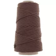 Bobina de cordón de algodón para macramé Suprême Cotton 3XL lana peinada - Chocolate x75m