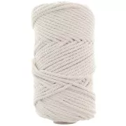 Crudo - Bobine de cordon en coton pour macramé 3 mm - Ecru x 50m Bobine de cordon en coton pour macramé 3 mm - Ecru x 50m