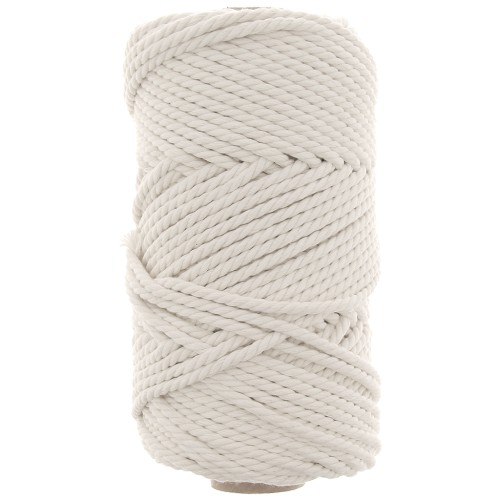 Bobina de cordón de algodón para macramé de 3 mm - Crudo x50m