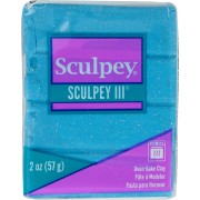 Pasta Sculpey III 57 gr Blue Glitter (n°549)|raw }}