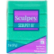 Pasta Sculpey III 57 gr Turquoise Glitter (n°574)|raw }}