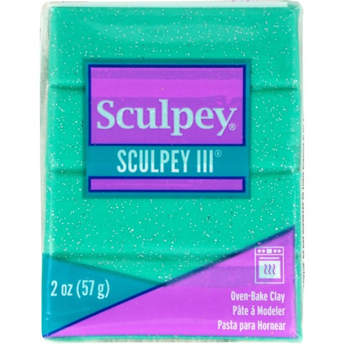 Pasta Sculpey III 57 gr Turquoise Glitter (n°574)