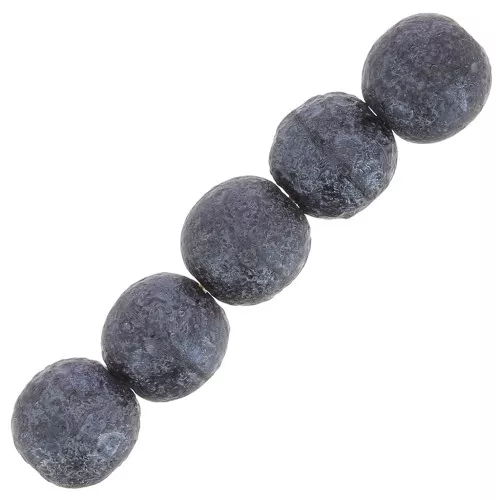Abalorios Checas redondas 8 mm Anthracite Mat x20