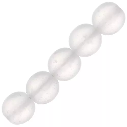 Abalorios Checas redondas 8 mm Crystal Mat x20