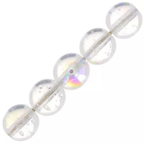 Cuentas checas de vidrio reciclado 7 mm - Cristal AB x20