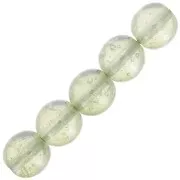 Cuentas checas de vidrio reciclado 7 mm - Verde transparente Luster x20