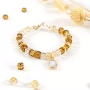 Cuentas de vidrio checo reciclado 6x5 mm - Crystal AB x20