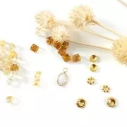 Cuentas de vidrio checo reciclado 6x5 mm - Crystal AB x20