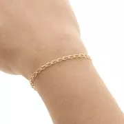 Cadena de caballo 2,9 mm - oval - en Gold filled (oro laminado) x20cm