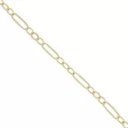 Cadena Rectángulo alternado Forçat 1.8 mm - Gold filled x50cm