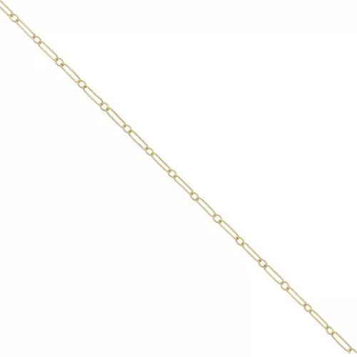 Cadena Rectangular limada alternada Forçat 1.6 mm - Gold filled x50cm