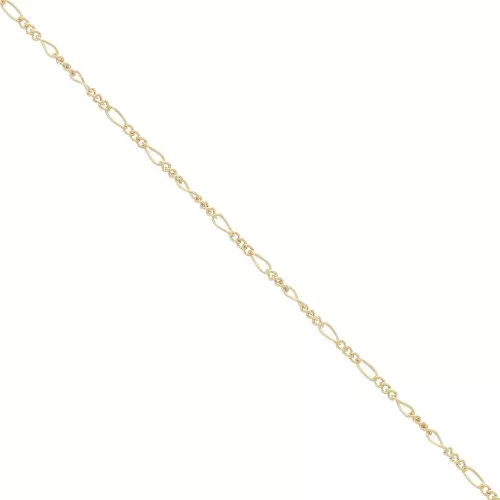 Cadena figaro alternada (1x3) 1,6 mm en Gold filled x 50 cm