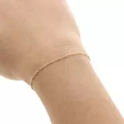 Cadena figaro alternada (1x3) 1,6 mm en Gold filled x 50 cm