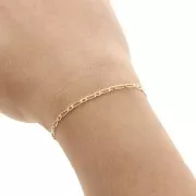 Cadena de eslabones alternados (1x1) de 2,2 mm en Gold filled x 50 cm