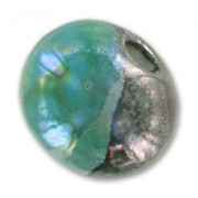 Cuenta de cerámica 15 mm Cactus irisado x1