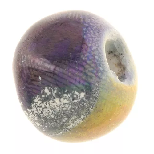 Cuenta de cerámica 12 mm Ocean Yellow irisado x1