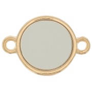 Separador redondo de resina epoxi - vidriera 17x11 mm Dorado - Marrón x1|raw }}