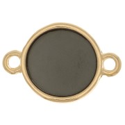 Inserto redondo de resina epoxi para vidrieras 11mm Oro fino - Negro x1|raw }}