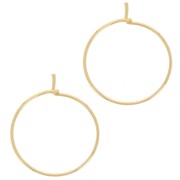 Pendientes 20x0.7 mm - dorado 316L x2