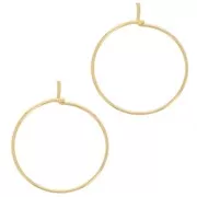 Pendientes 20x0.7 mm - dorado 316L x2