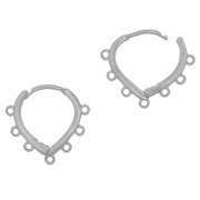 Pendientes 14x15 mm Rhodié x2