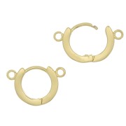 Dormeuses 2 anillos para decorar en latón 13,5 mm Dorado x2|raw }}