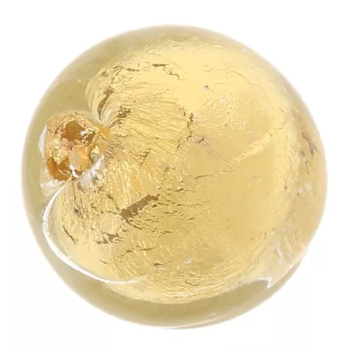 Redonda Murano 6 mm hoja de oro Crystal x1