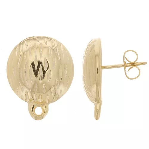 Pendientes de 14 mm con aro - Chapado en orox2