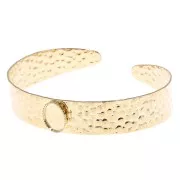 Juego de pulsera 12x170 mm para cabujón ovalado 10x8 mm - Chapado en oro x1