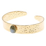 Juego de pulsera 12x170 mm para cabujón ovalado 10x8 mm - Chapado en oro x1