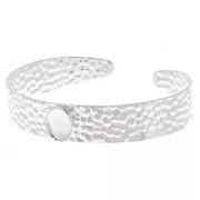 Juego de pulsera 12x170 mm para cabujón ovalado 10x8 mm - Plata x1