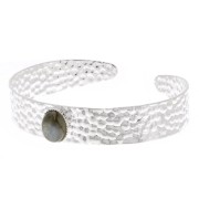 Juego de pulsera 12x170 mm para cabujón ovalado 10x8 mm - Plata x1