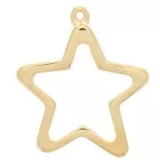 Colgante de estrella para resina UV y bicomponente 31,5x34 mm - Dorado x1