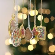 Colgante de estrella para resina UV y bicomponente 31,5x34 mm - Dorado x1