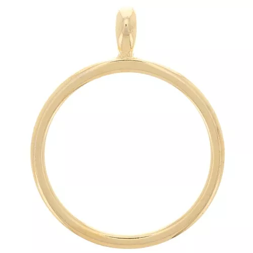 Colgante redondo para resina UV y bicomponente 41x52 mm - Dorado x1
