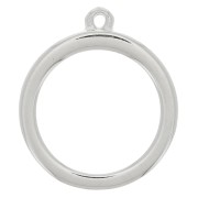 Colgante redondo para resina UV y bicomponente 24,5x28 mm - Rodio x1|raw }}