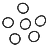 Anillos de silicona para clips de gafas - Negro x10