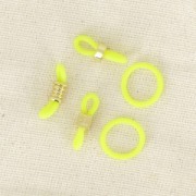 Anillos de silicona para clips de gafas - Negro x10