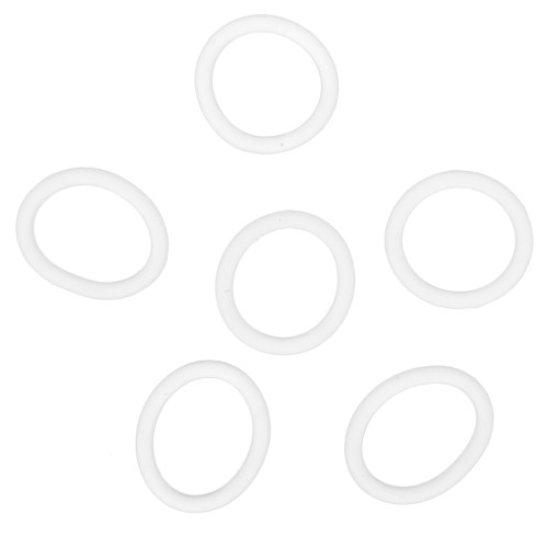 Anillos de silicona para clips de gafas - Blanco x10