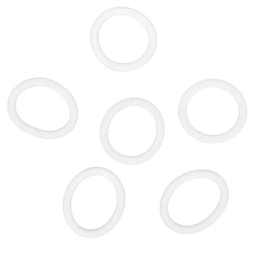 Anillos de silicona para clips de gafas - Blanco x10