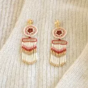 Tachuelas de flor 12x10 mm - con anillo cerrado - Rodio x2