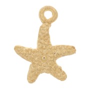 Charm de estrella de mar 12x9 mm - Chapado en oro x1|raw }}